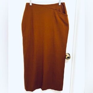 NWT Bleu Blanc Rouge Women Brown Pencil Skirt